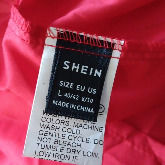 Shein Red Off Shoulder Ruffle Dress - Picture 2 of 4